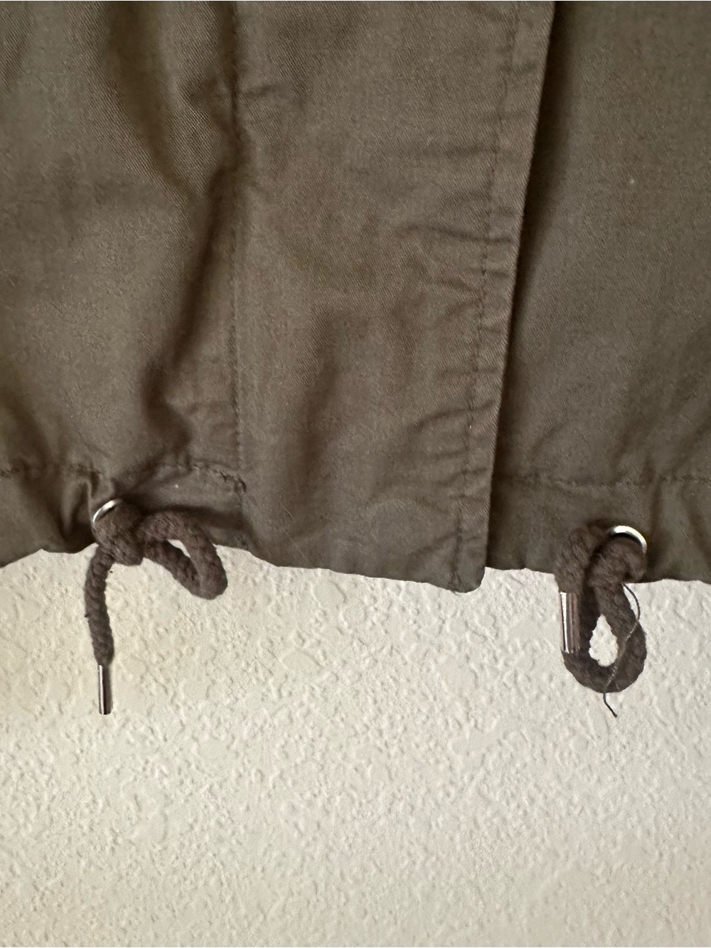 Ashley By 26 International Olive Utility Drawstring Hem Jacket size Small - Picture 4 of 5